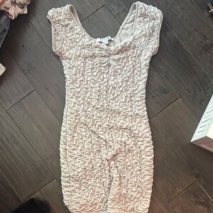 Forever 21 Ruched Cream Top